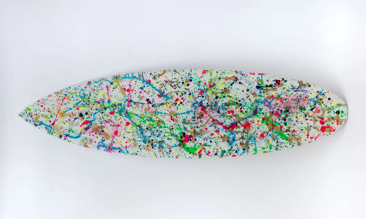 “surfboard I” 2023, Acrylic on surfboard, 1820mm x 510mm