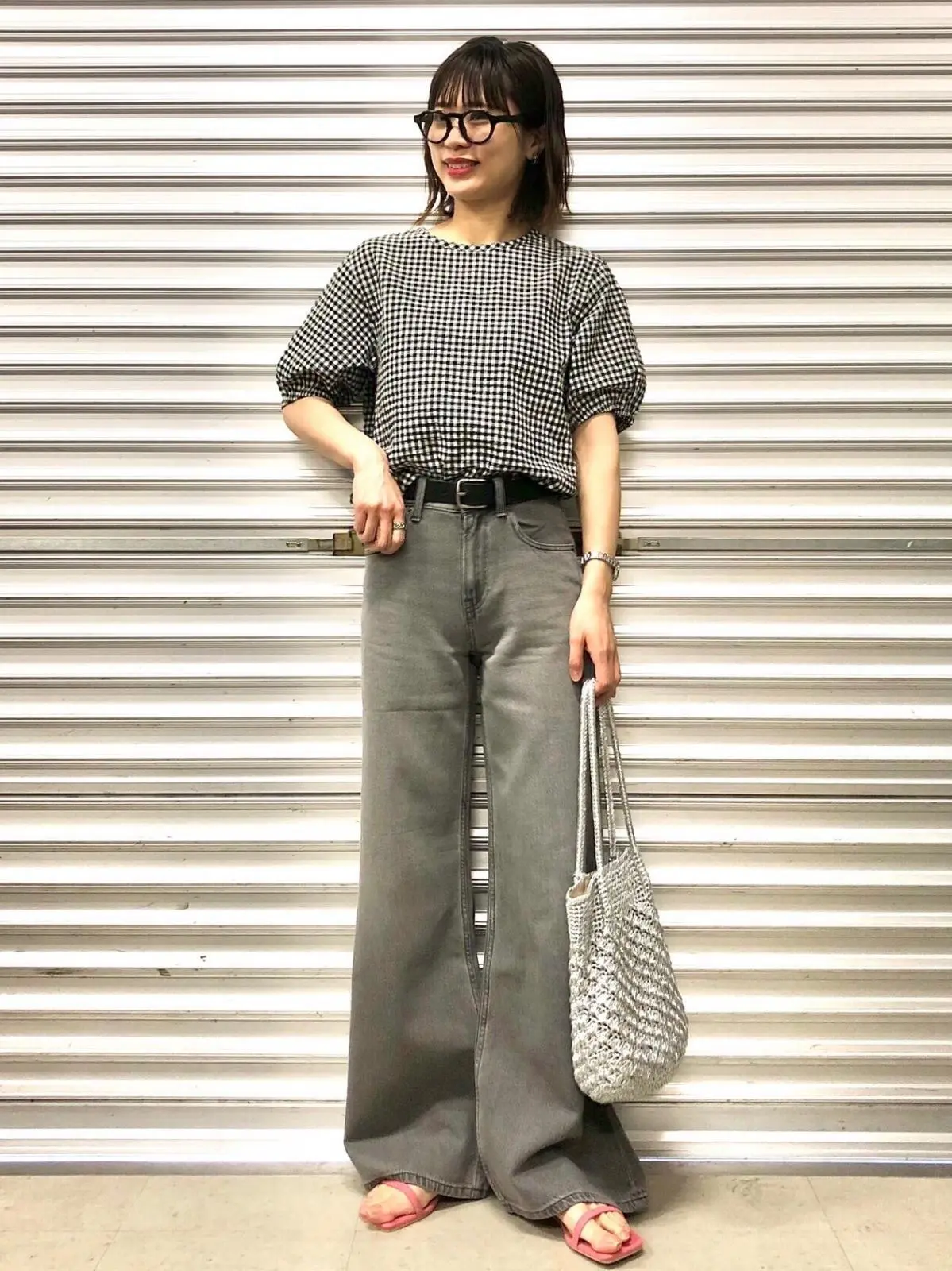 ユニクロ　ブラウスコーデ