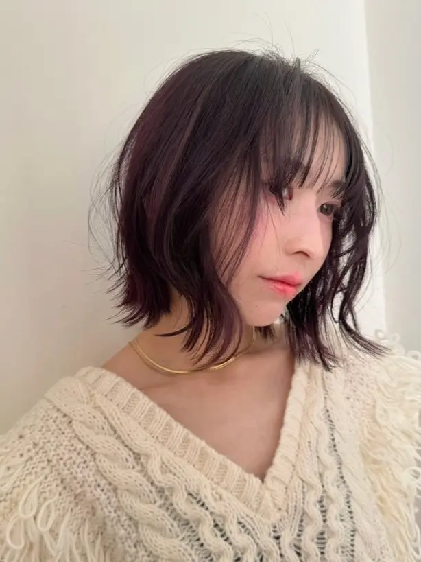 朝ラクなレイヤーボブ　サイド