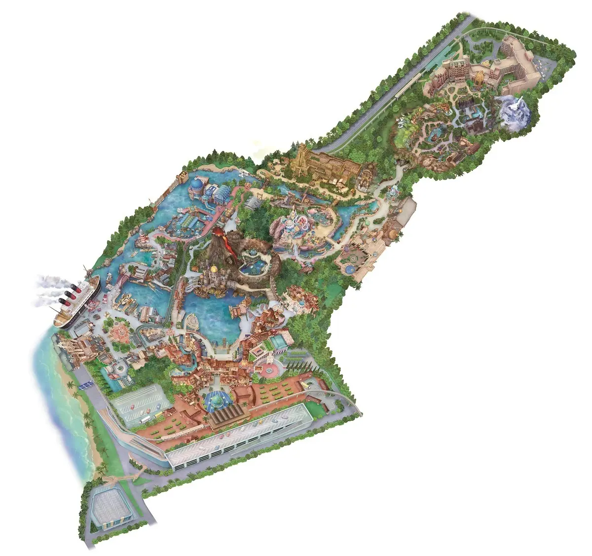 東京ディズニーシー、2024年5月時点の最新マップ