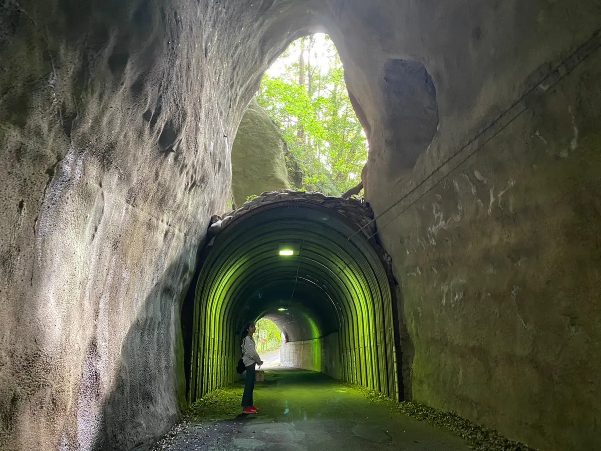 養老渓谷　二階建てトンネル