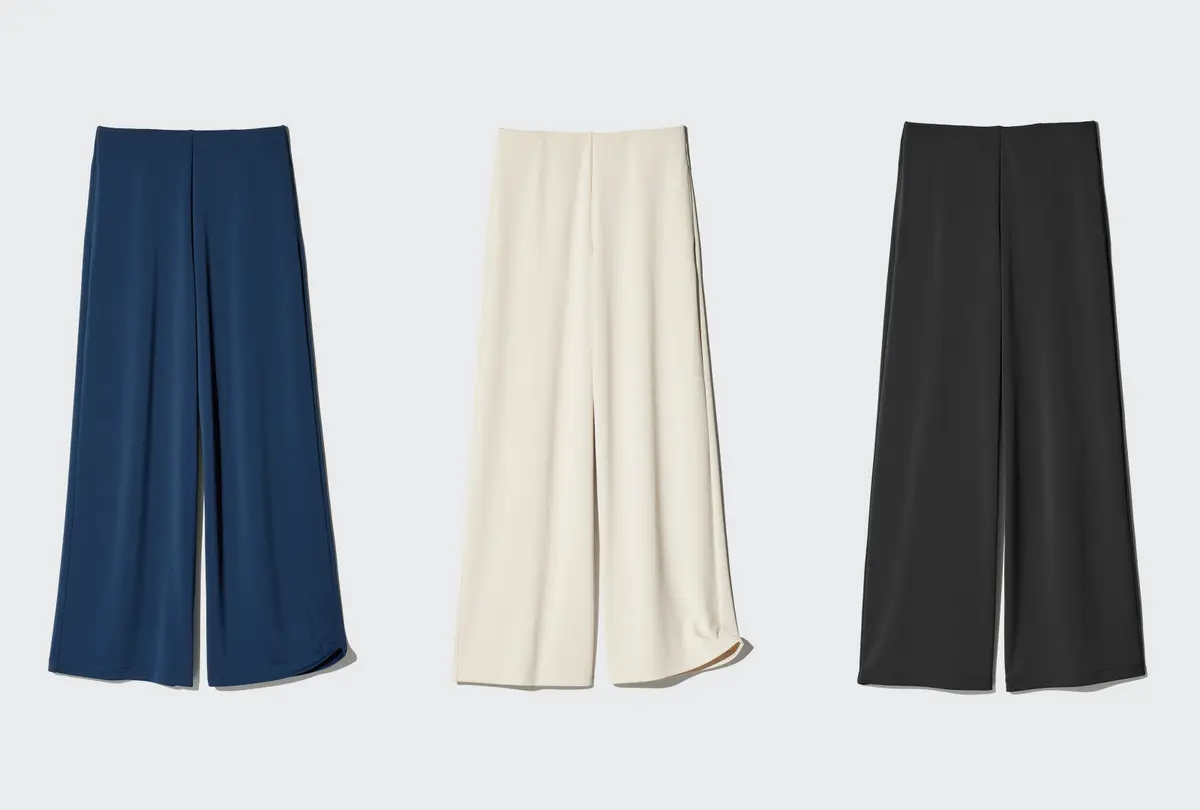 ユニクロ　クレープジャージーストレートパンツ