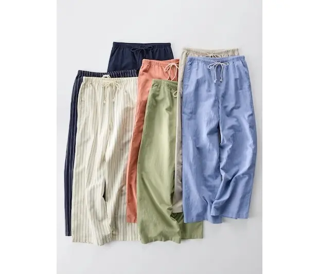 ユニクロ　リネンブレンドイージーパンツ　カラバリ