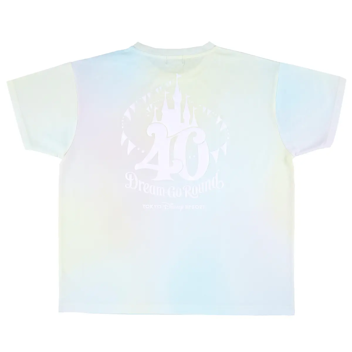 Tシャツのバックプリントに40周年ロゴの発泡プリント