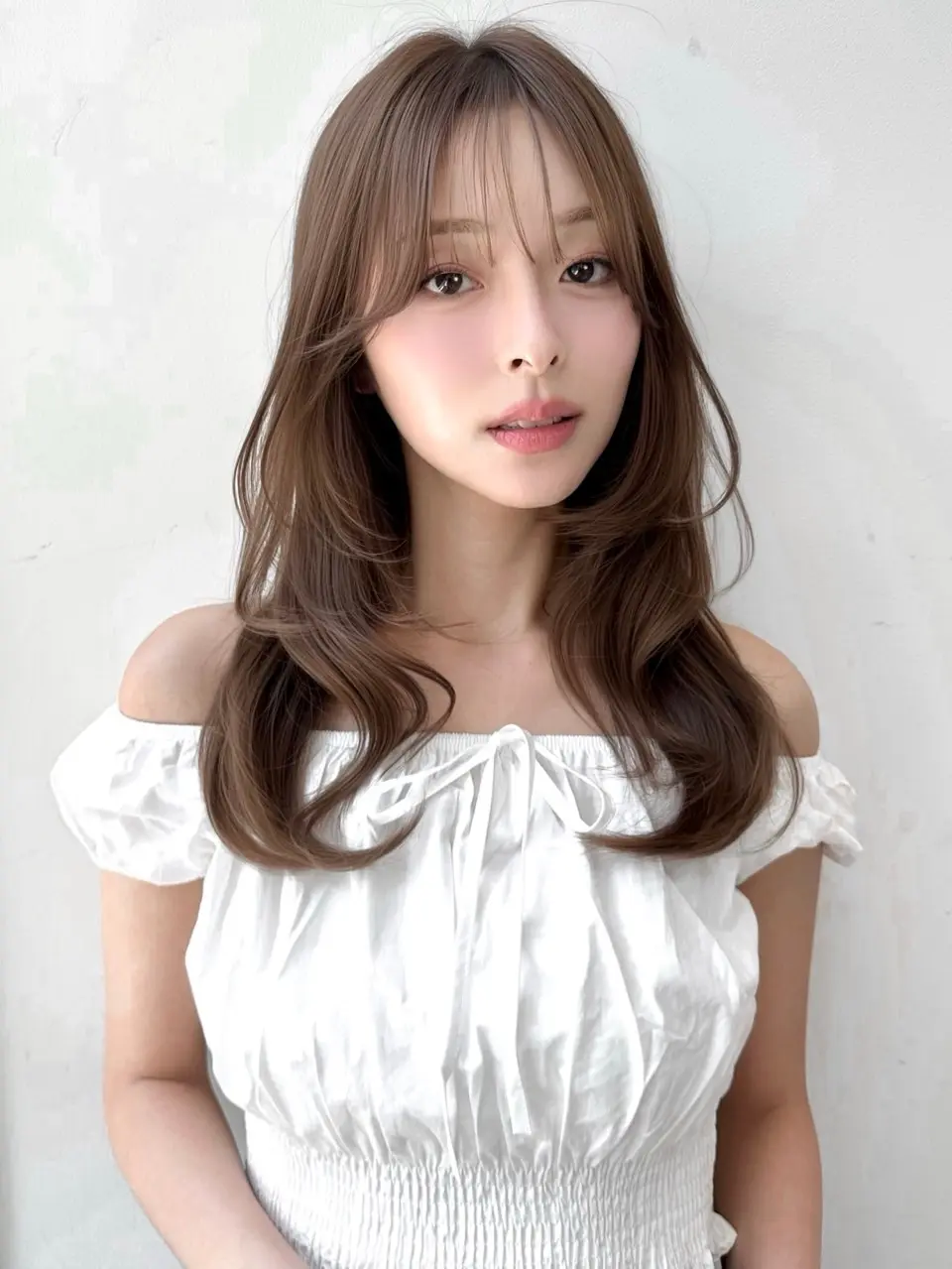 2wayバングのレイヤースタイル　正面