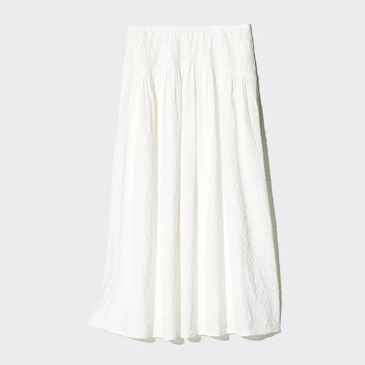 ユニクロ　シアサッカーボリュームスカート