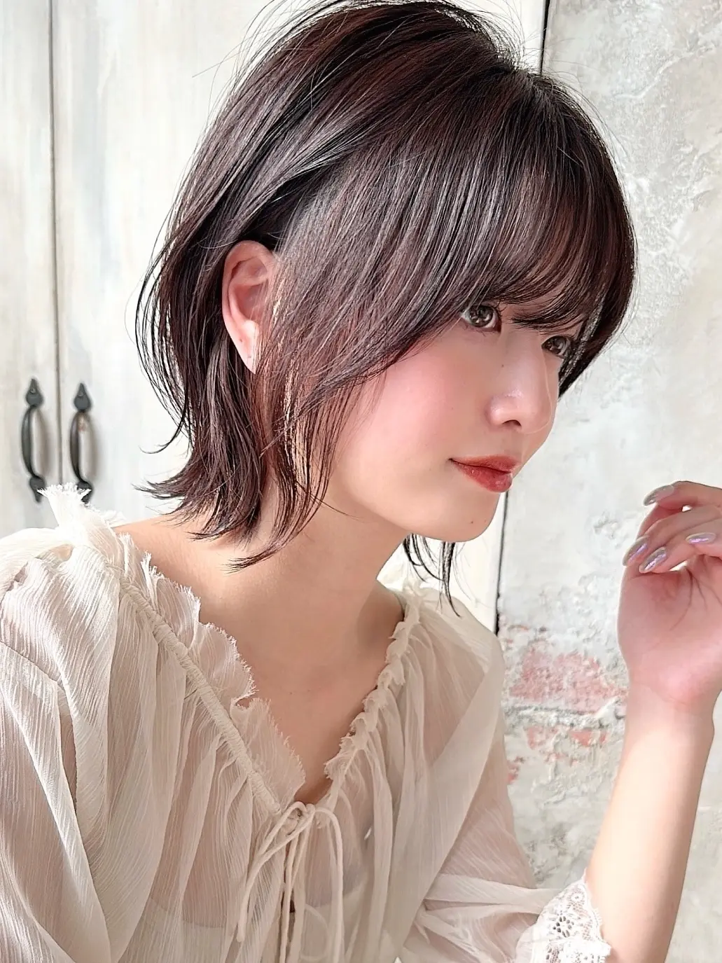 2WAYで楽しめるレイヤーボブ　サイド