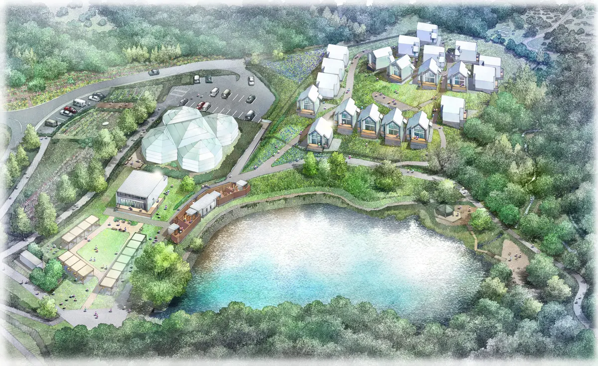 広々とした公園に、サウナも楽しめる宿泊施設が登場！