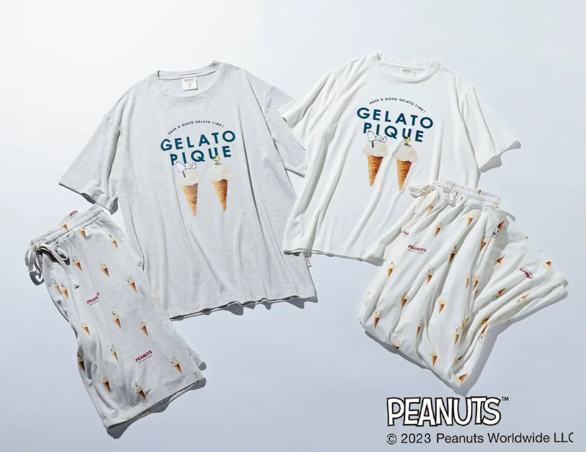 ジェラピケ×ピーナッツコラボのTシャツとパンツ