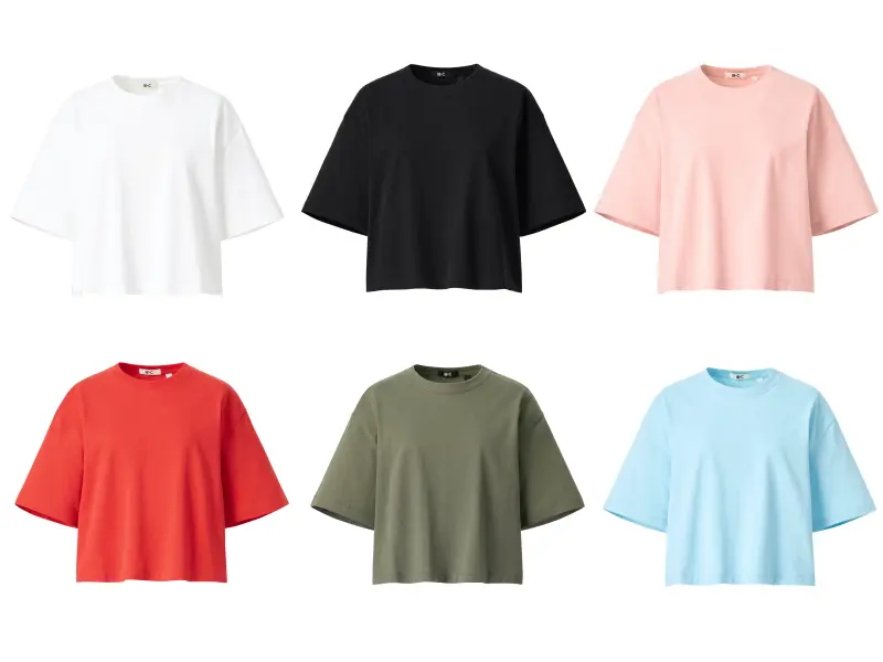 ユニクロシー　ユニクロ：シー　2024　春　スプリング　新作　コットンオーバーサイズクロップドT　Tシャツ