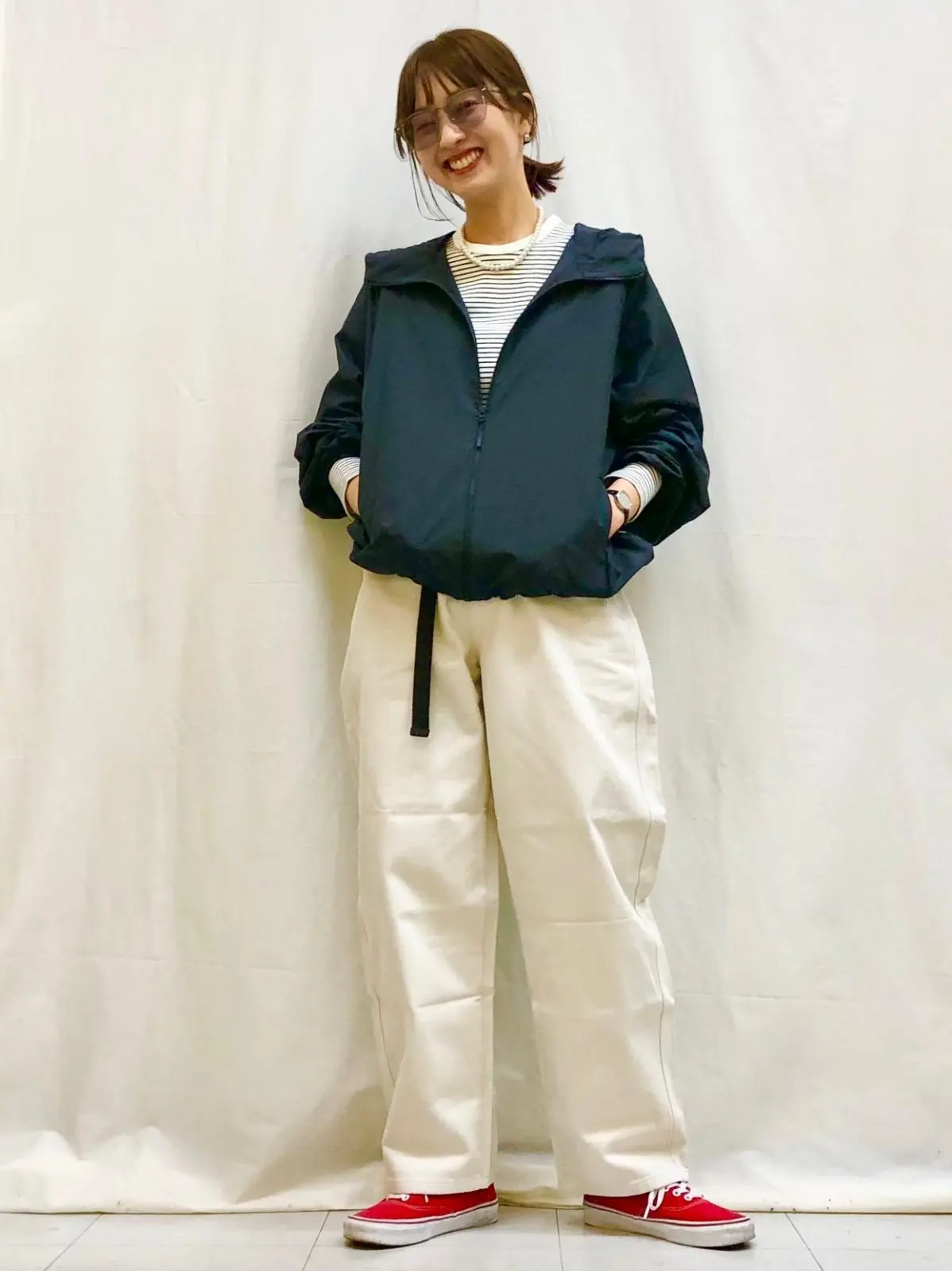 ユニクロ　ブルゾンコーデ