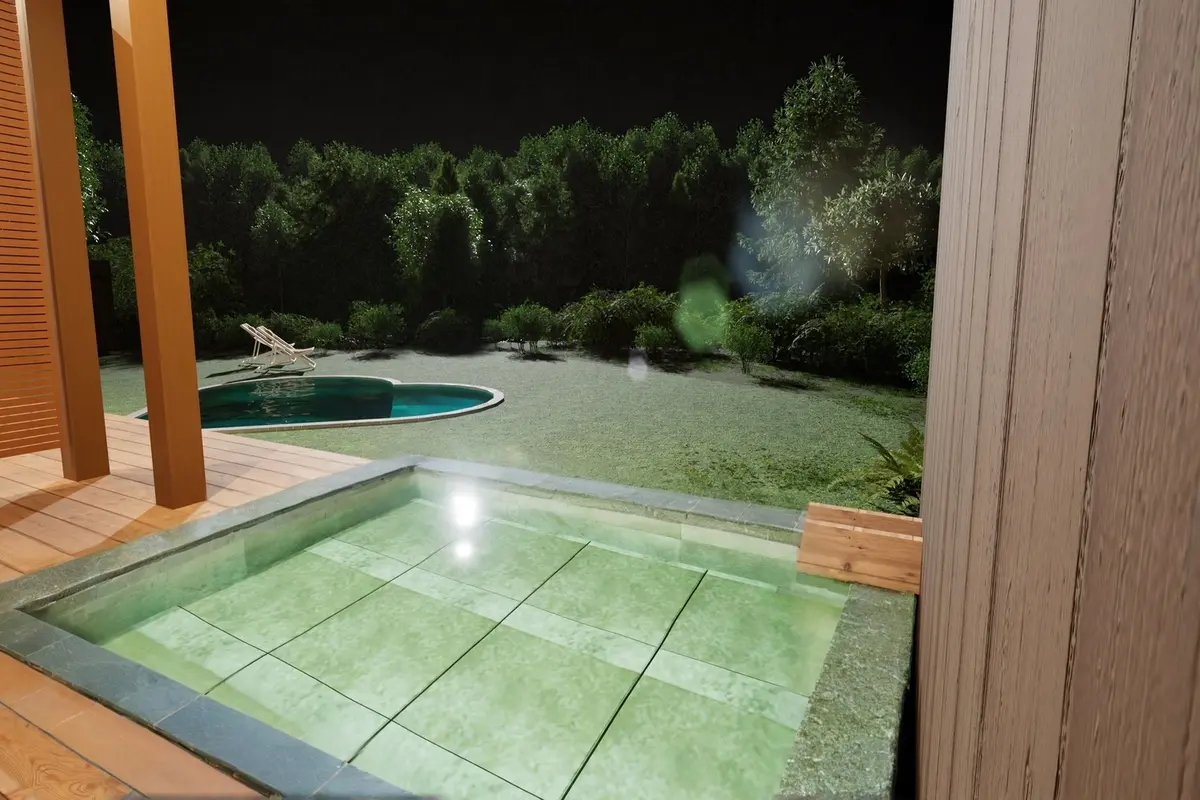 ひとり占めできる天然温泉露天風呂