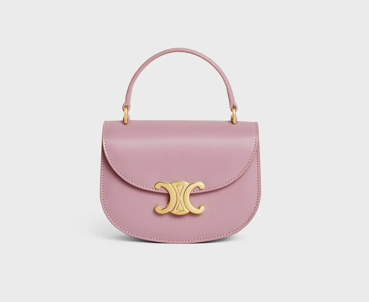 セリーヌのハンドバッグ　ミニクレア　ピンク　トリオンフ