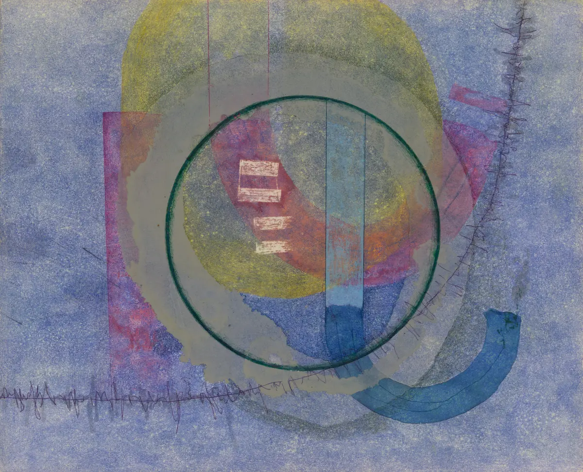 （タイトルなし）制作年不詳　周南市美術博物館蔵 水彩、ボールペン | 紙 36.3×44.9㎝