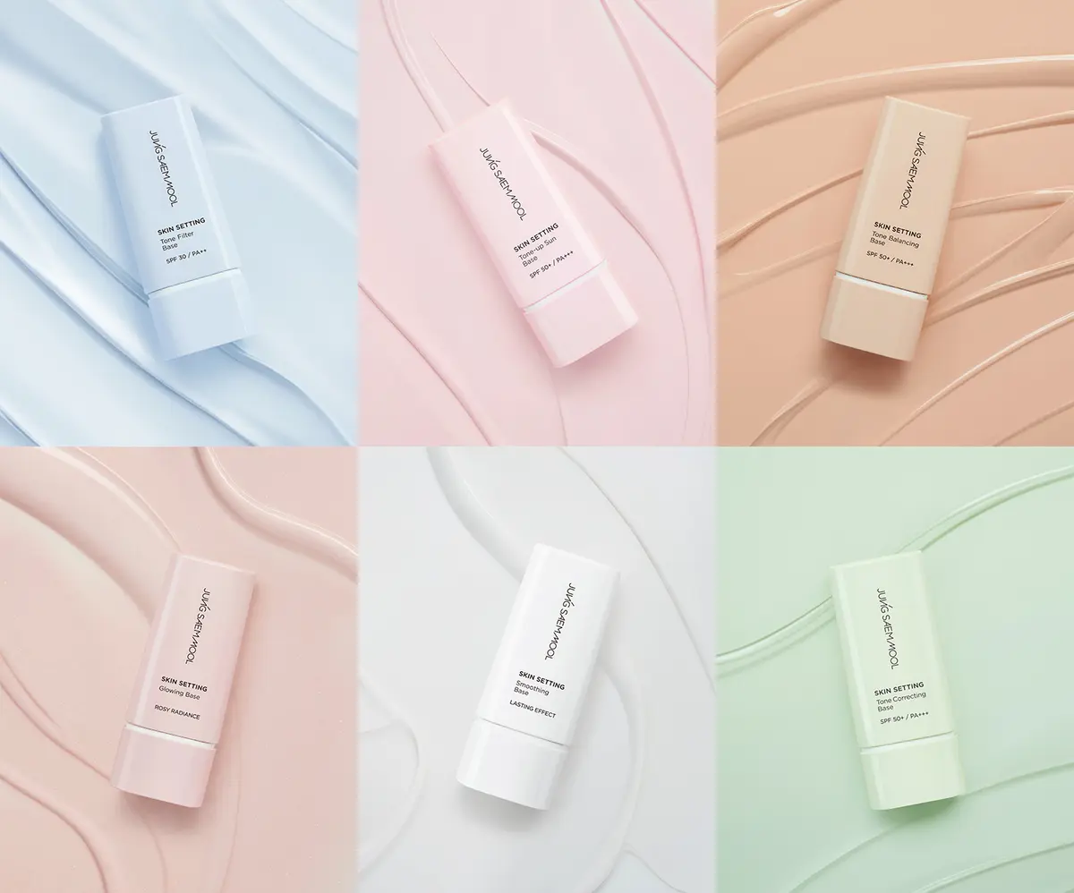 ジョンセンムル　スキン セッティング ベース　シリーズ　下地　製品写真　くずれないベースメイク名品 2025