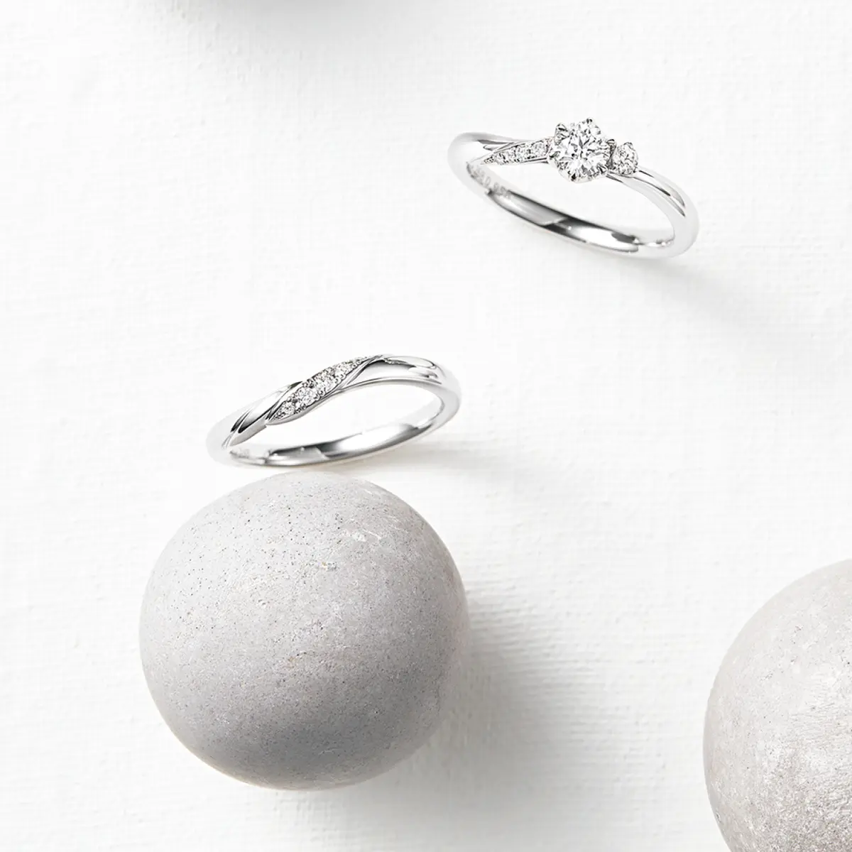 結婚指輪におすすめのGINZA DIAMOND SHIRAISHI（銀座ダイヤモンドシライシ）のリング2本