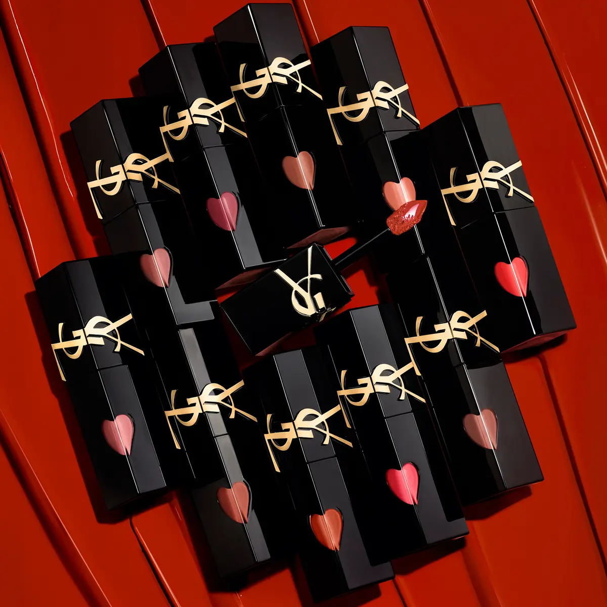 イヴ・サン・ローラン・ボーテ YSL ザ インクス ヴィニルクリーム 新色　新商品　集合　イメージ　春新色　2025