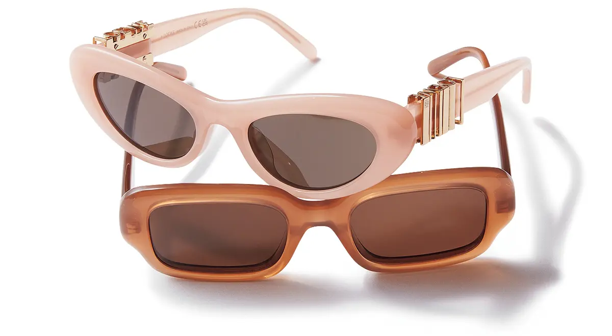 LOEWE（ロエベ）の「カクテルサングラス」と「レクタンギュラー スリム サングラス」