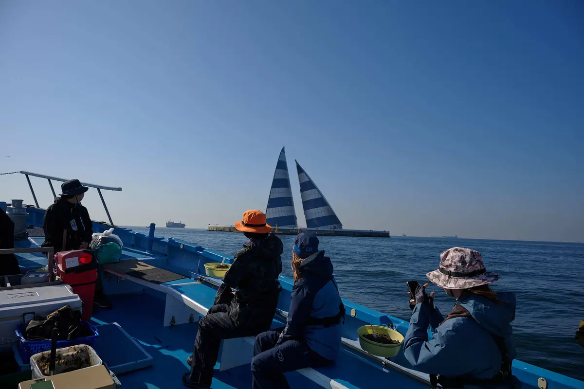 東京湾　船釣り　景色