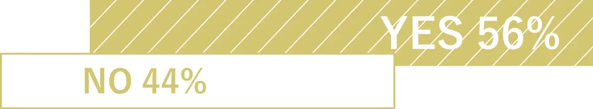 資産運用のために投資をしている56%　していない44%