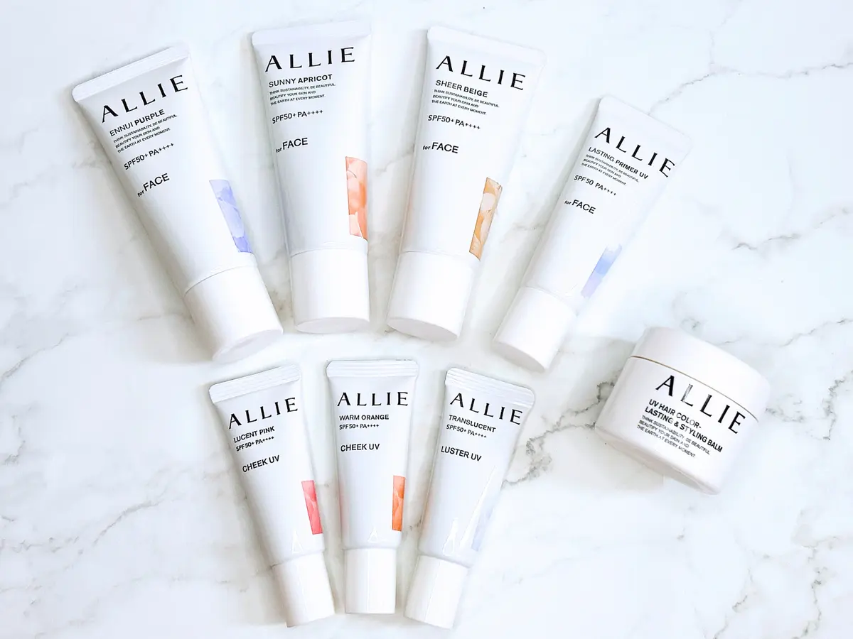 アリィー　日焼け止めアイテム　集合写真