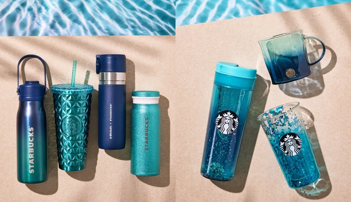 Starbucks＊ステンレスボトルナイトブルー＆ダブルウォールナイトブルーグラ Starbucks＊ステンレスボトルナイトブルー＆ダブルウォール
