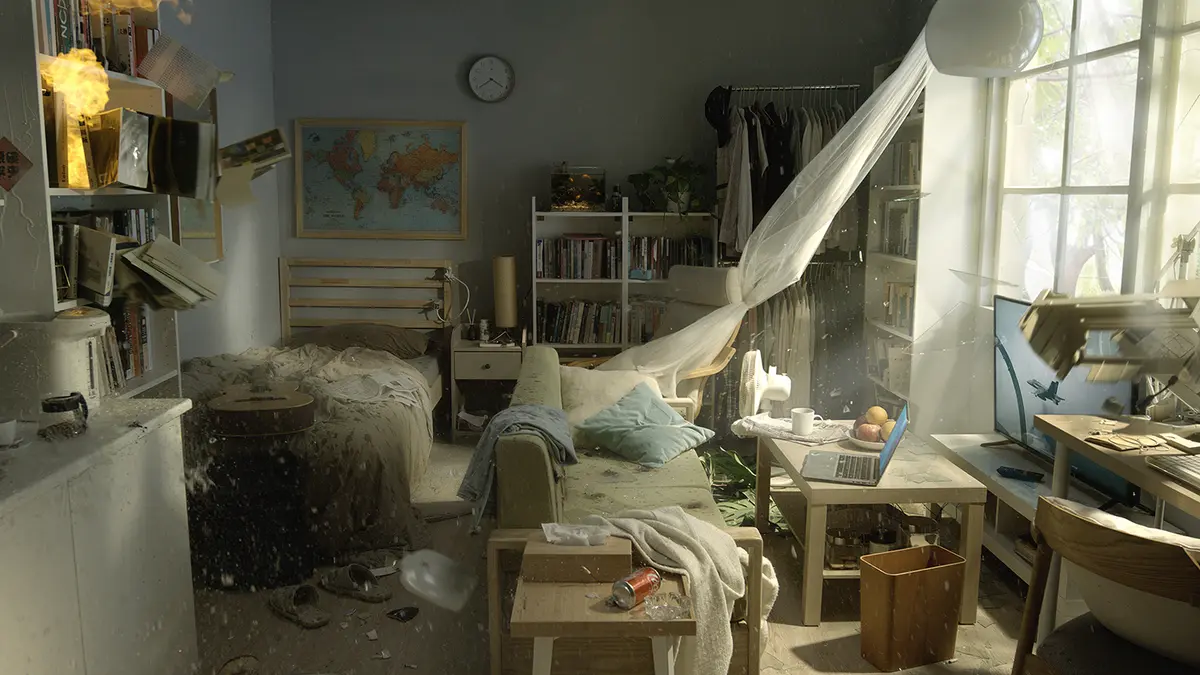 袁廣鳴（ユェン・グァンミン）《日常戦争》2024 年　シングルチャンネル・ヴィデオ（カラー、サウンド）　国立国際美術館蔵　©Yuan Goang-Ming　Courtesy the artist and TKG+