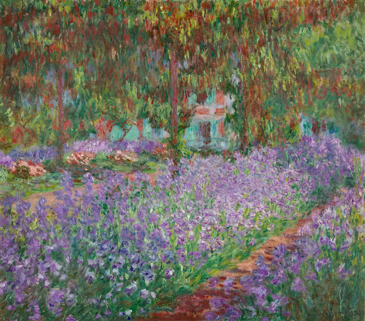 クロード・モネ《ジヴェルニーのモネの庭》1900年、オルセー美術館蔵 Photo © GrandPalaisRmn (musée d'Orsay) / Adrien Didierjean / distributed by AMF