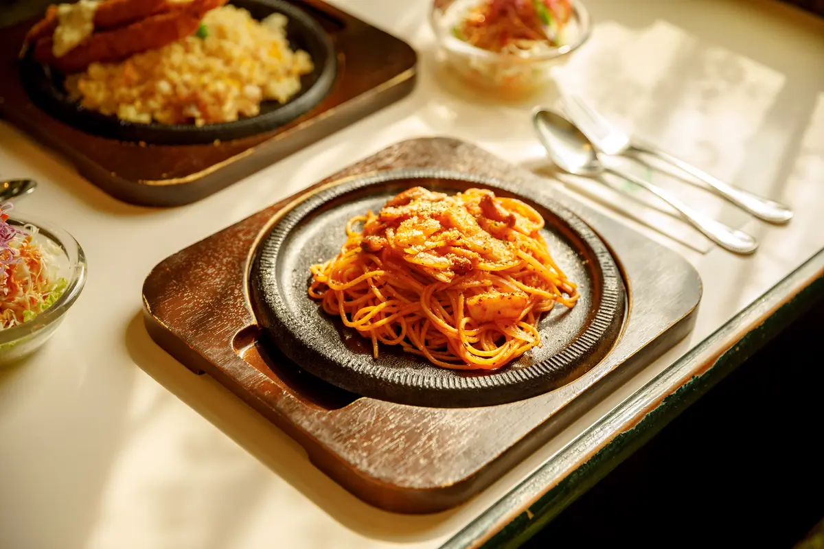 ぐりるるーむびぎん　ナポリタン　レトロカフェ