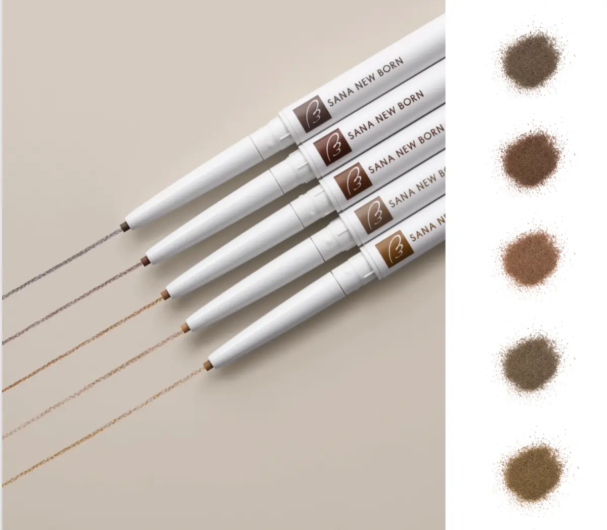 サナ ニューボーン　イージーアイブロウ　製品画像 5色