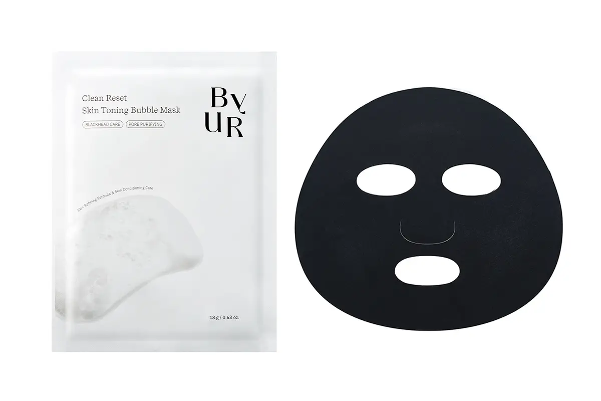 韓国コスメ　ByUR バイユア クリーンリセット スキントーニング バブルマスク スキンケア シートマスク 製品写真　2025夏コスメ