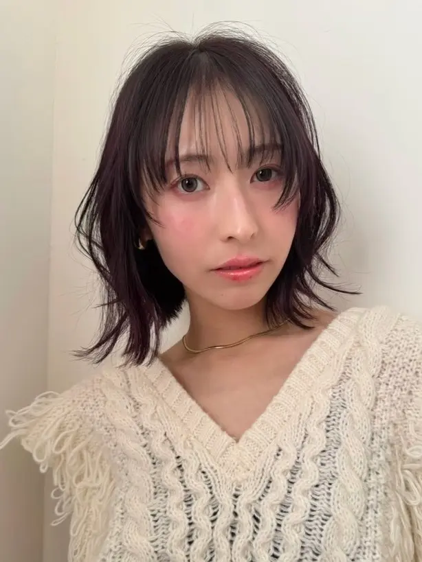 朝ラクなレイヤーボブ　正面