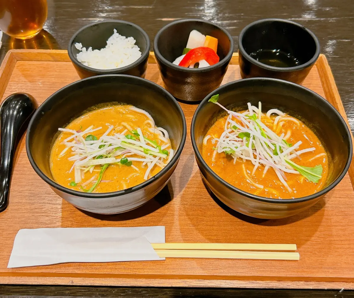 ハーフ&ハーフ　カレーうどん