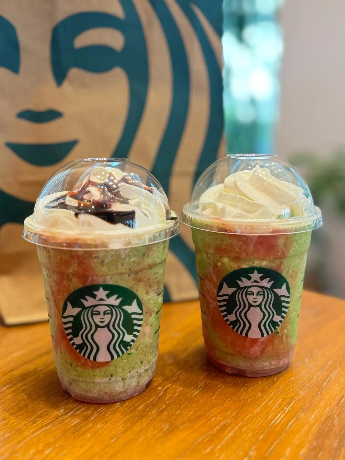 「抹茶 イチゴ クリーム フラペチーノ(R)」とおすすめカスタマイズ