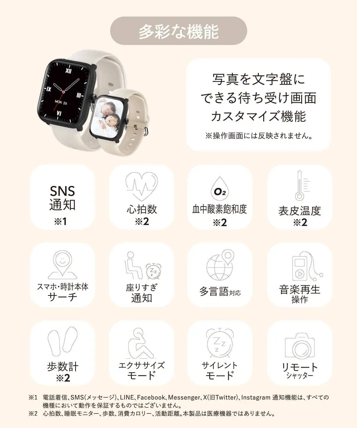 3COINS(スリーコインズ/スリコ)デバイスバンドplusのスペック一覧
