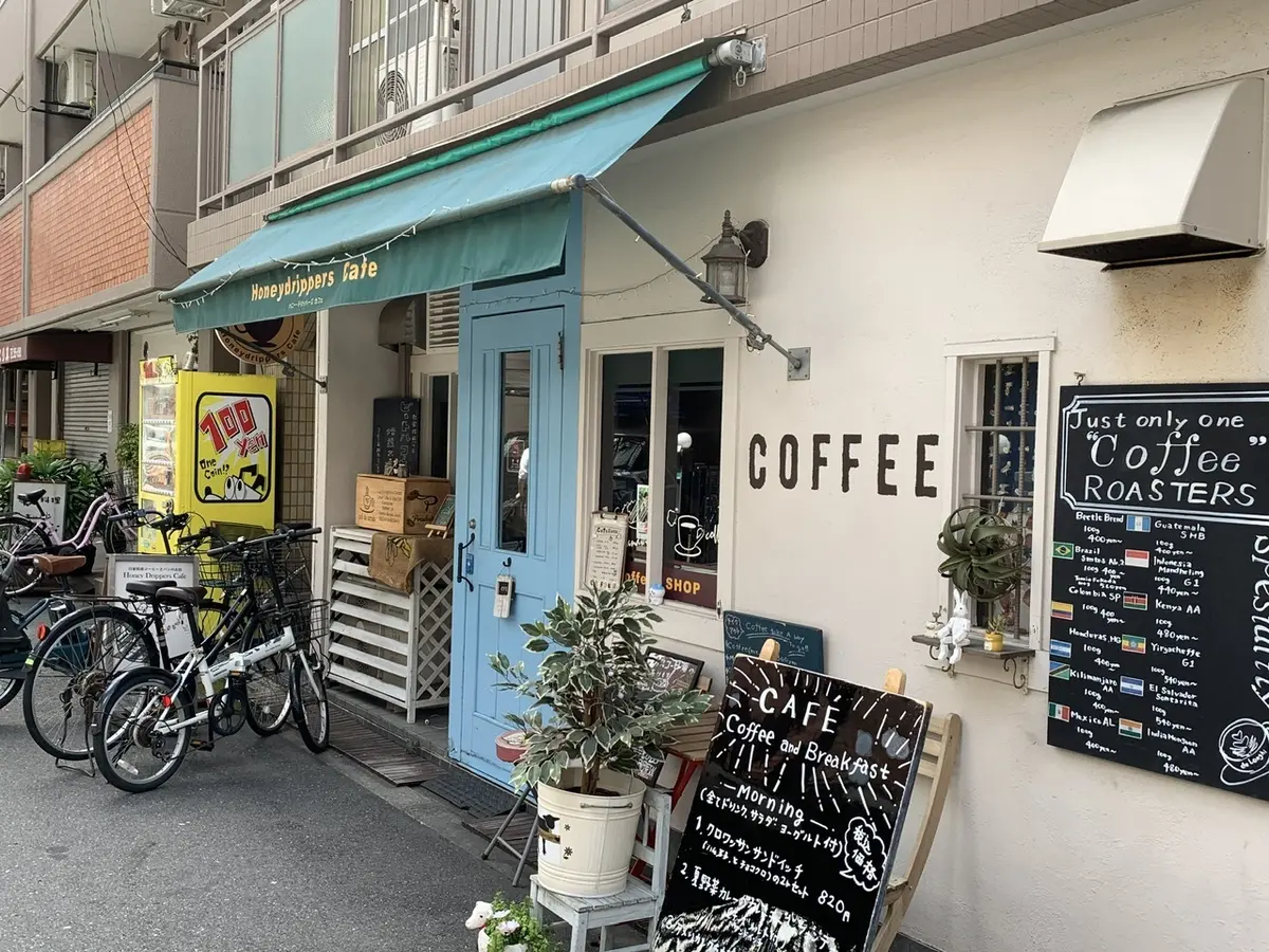 ビートル焙煎工房　外観　Honey Drippers cafe 大阪カフェ　大阪コーヒー　モーニング　新大阪カフェ　新大阪コーヒー　新大阪モーニング　東三国カフェ