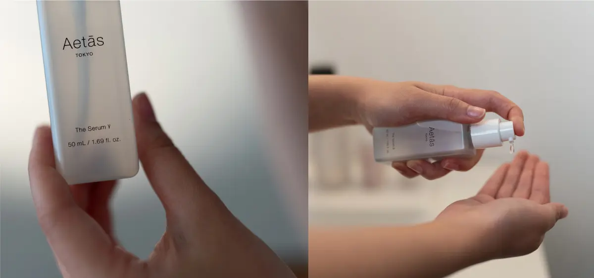 Aetās エタス The Serum γ ザ・セラム ワイ イエベ イエローベース The Serum β ザ・セラム ビー ブルベ ブルーベース 導入美容液 イメージ写真 2025夏コスメ