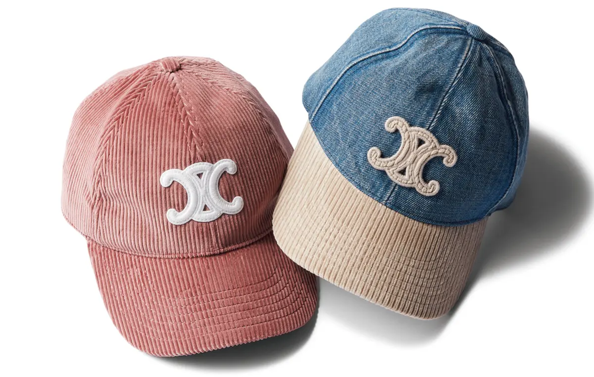 CELINE（セリーヌ）のベースボールキャップ　トリオンフ　ピンクとブルー