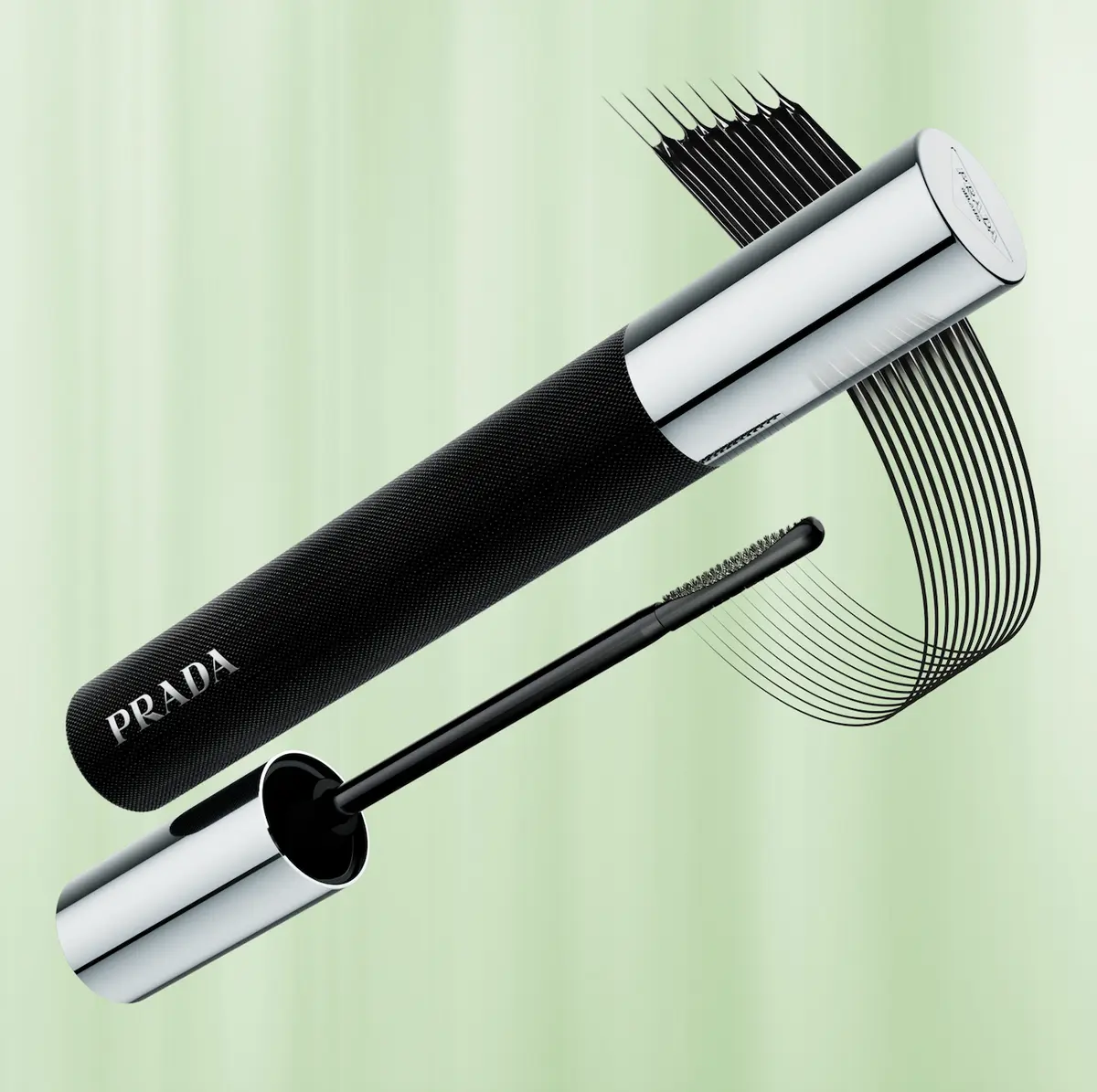 PRADA BEAUTY オフィスメイク プラダ ビューティ スコープ ラッシュ エクステンディング ボリューム マスカラ 製品イメージ画像 2025夏新色 ナチュラルメイク