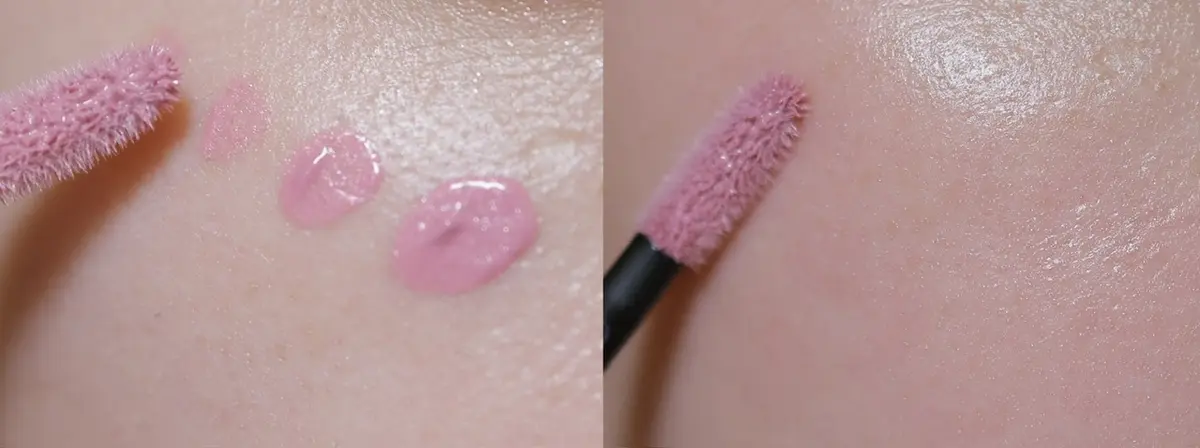 頬に置いたスウォッチ