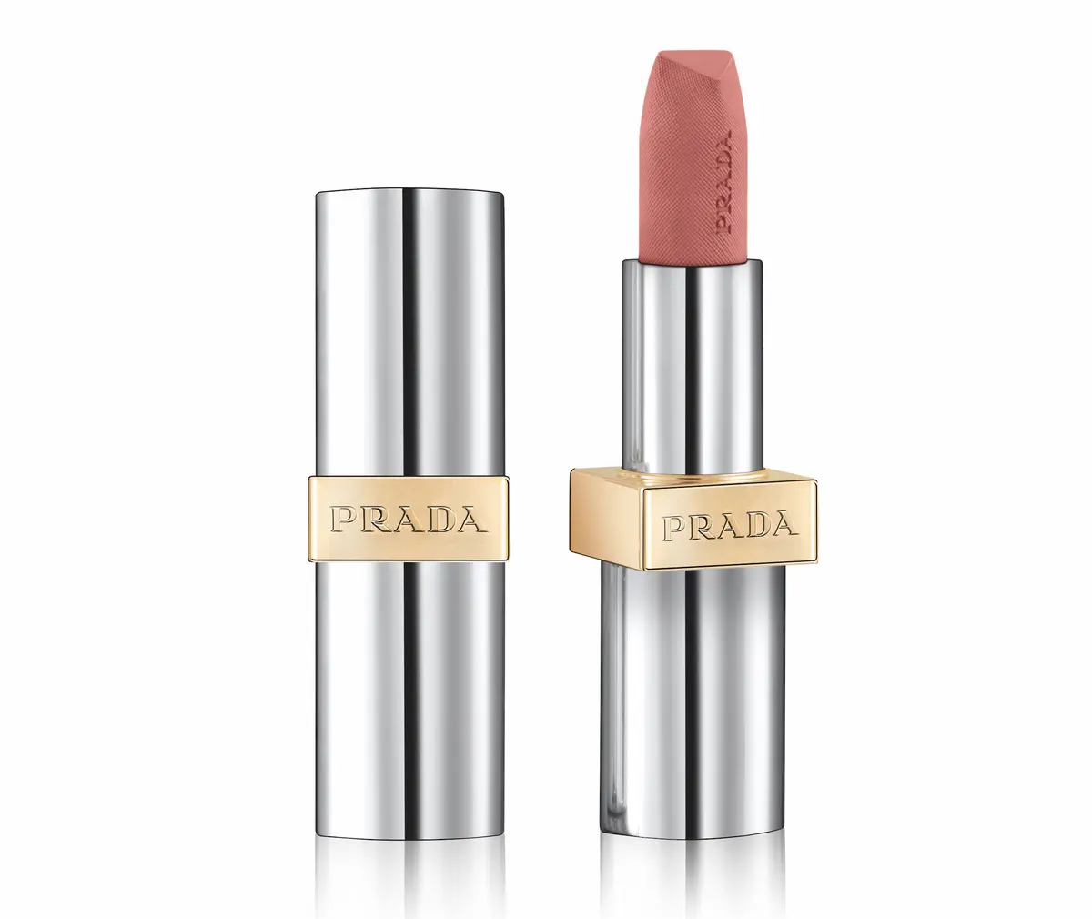 プラダ ビューティ モノクローム ウェイトレス リップカラー（マット レザー）各¥7260 <2025年８月６日（水）限定発売＞