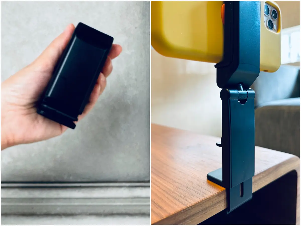 どこでも挟めるトラベルスマホホルダー￥330／パル（スリーコインズ）