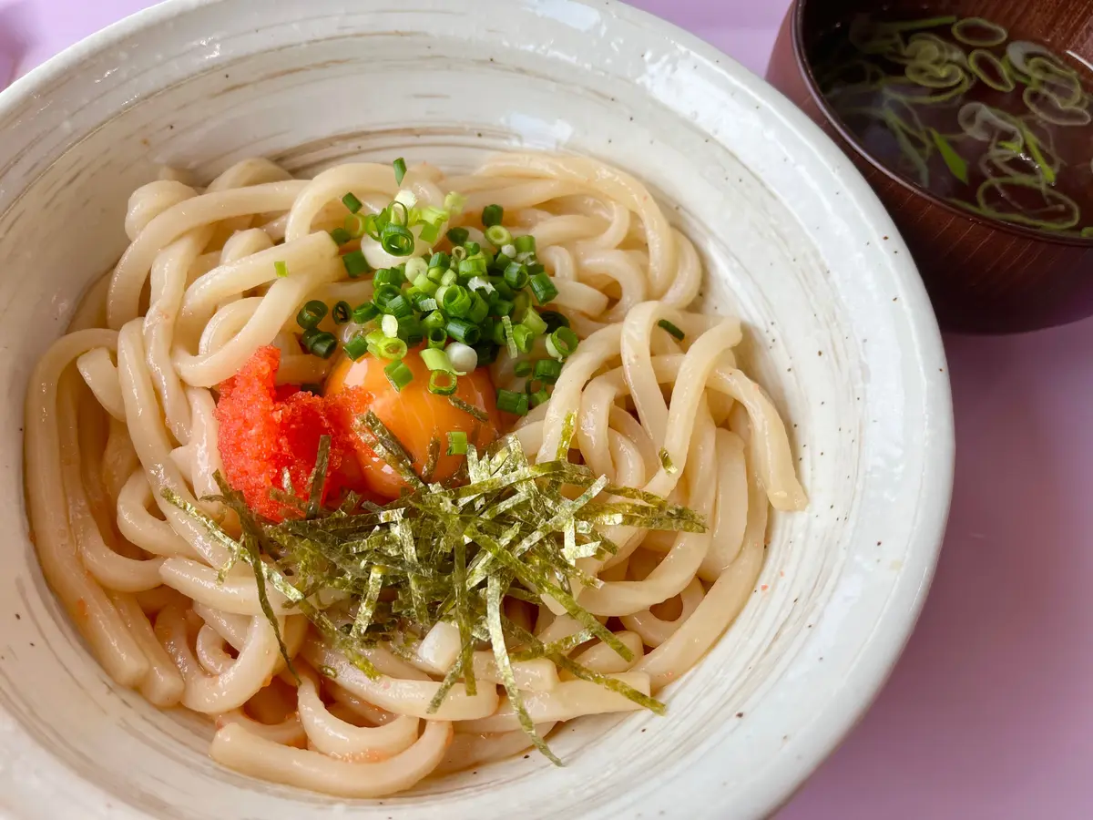 明太釜玉うどん