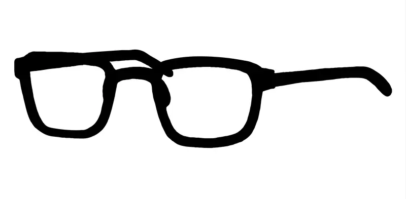 ウェリントンメガネのイラスト
