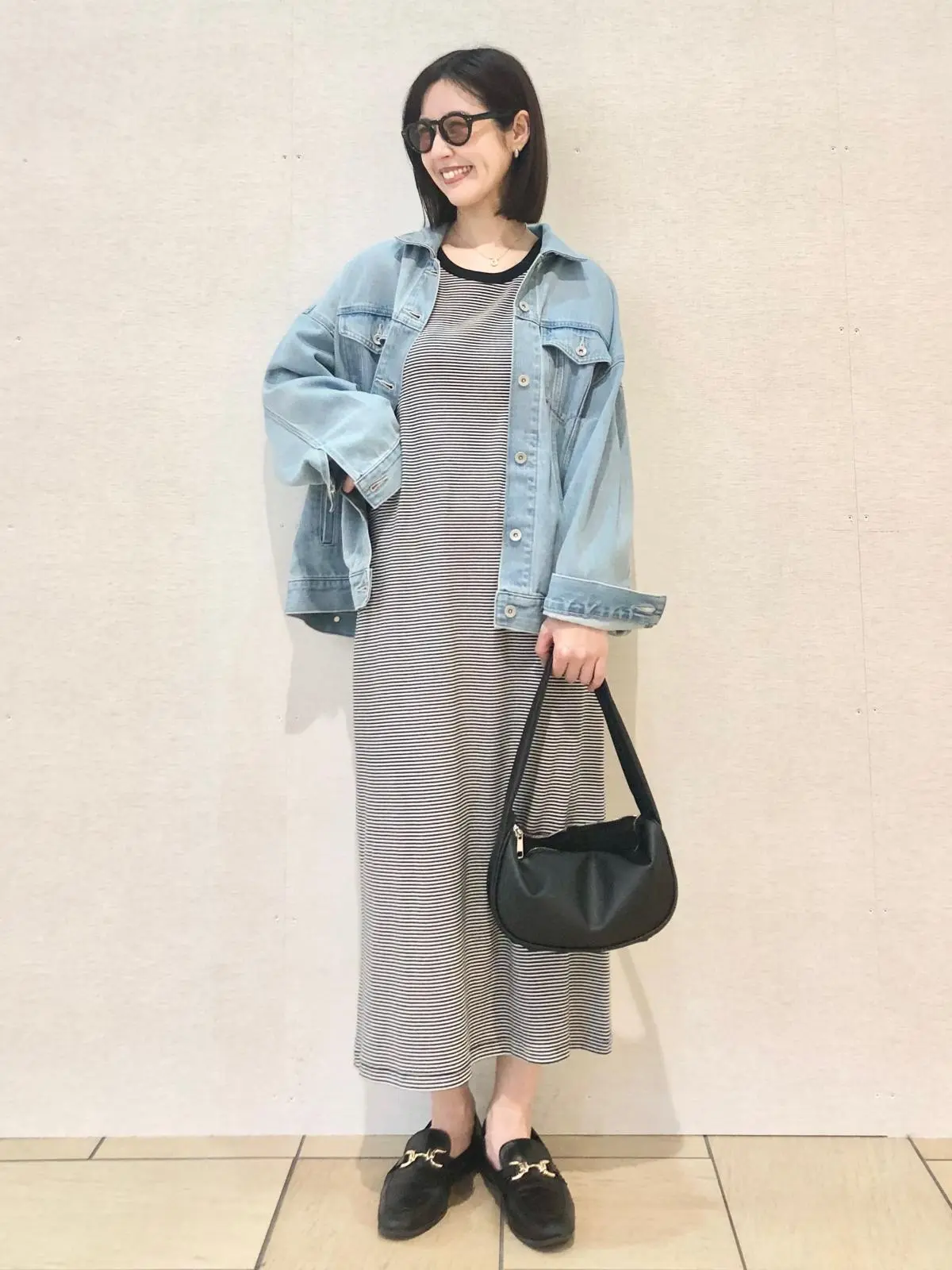 ユニクロ　ワンピースコーデ