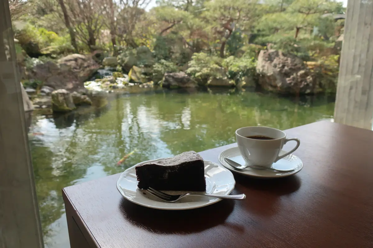 足立美術館にある喫茶室 大観