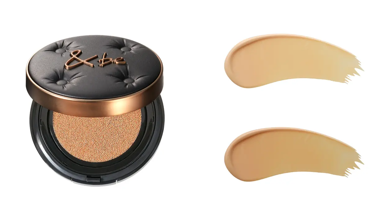 「アンドビー ラスティングクッションファンデーション」はライトベージュとベージュの2色。薄膜なのにハイカバーで、夏の紫外線から肌をガードしつつ、美容液成分が美しい肌をキープします。