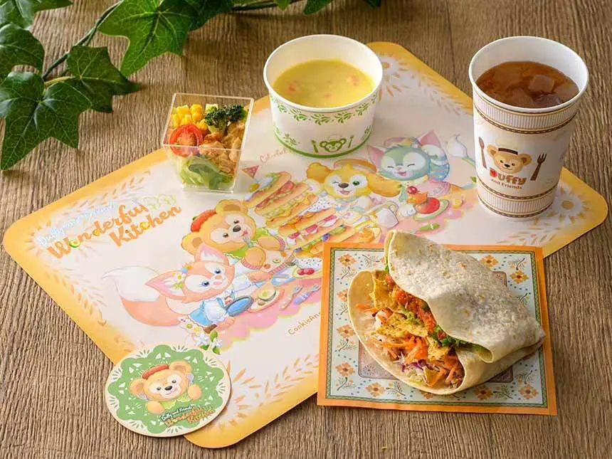 ディズニーシー食べ歩きおすすめ「トルティーヤサンド（チリビーンズ、キャベツ、ワカモレ、雑穀サラダ、コーンチップス）」