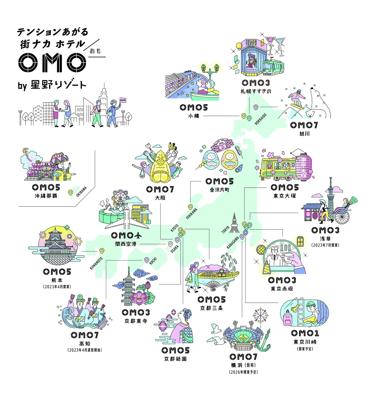 【OMO by 星野リゾート】施設マップ
