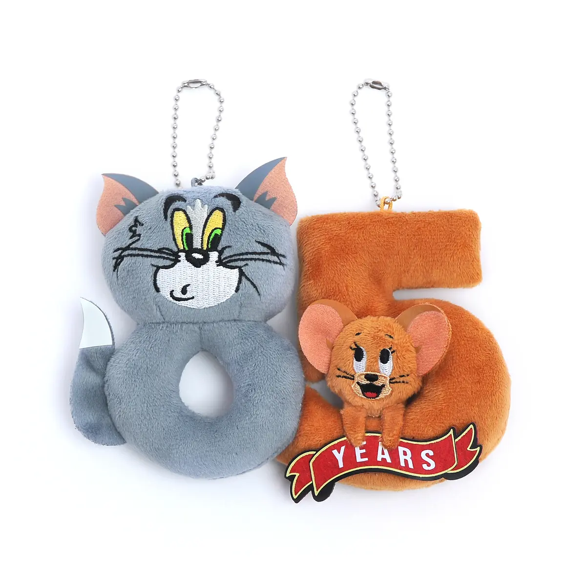 トムとジェリー85周年記念展 マスコット 2,750円(TOM 110×85×35mm、JERRY 110×85×35mm)